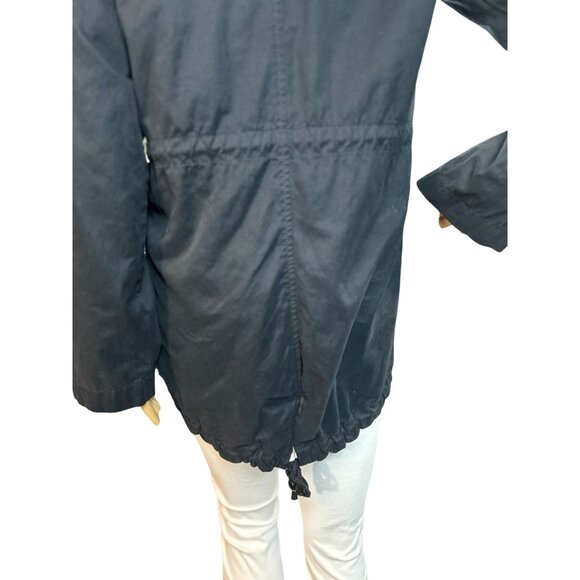 (5/25) a.new.day Lightweight Utility Jacket with Hideable Hood in Black- Small - Picture 8 of 8